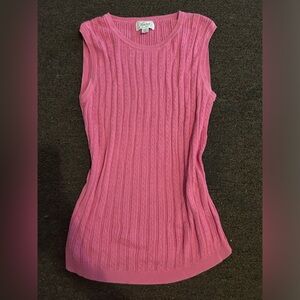 Pink foxcroft sweater vest Ribbed Top